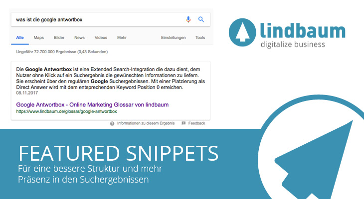 Featured Snippets Beitragsbild lindbaum